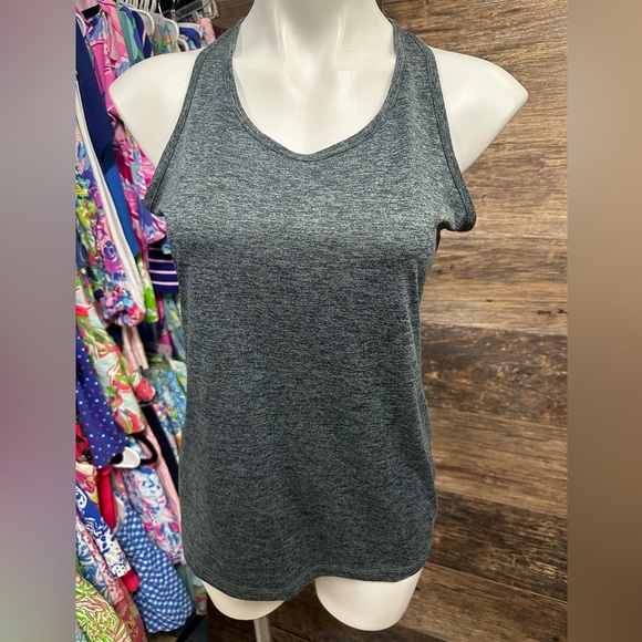Nike Gray Dri Fit Fitted Sleeveless Tank Top - Picture 1 of 7